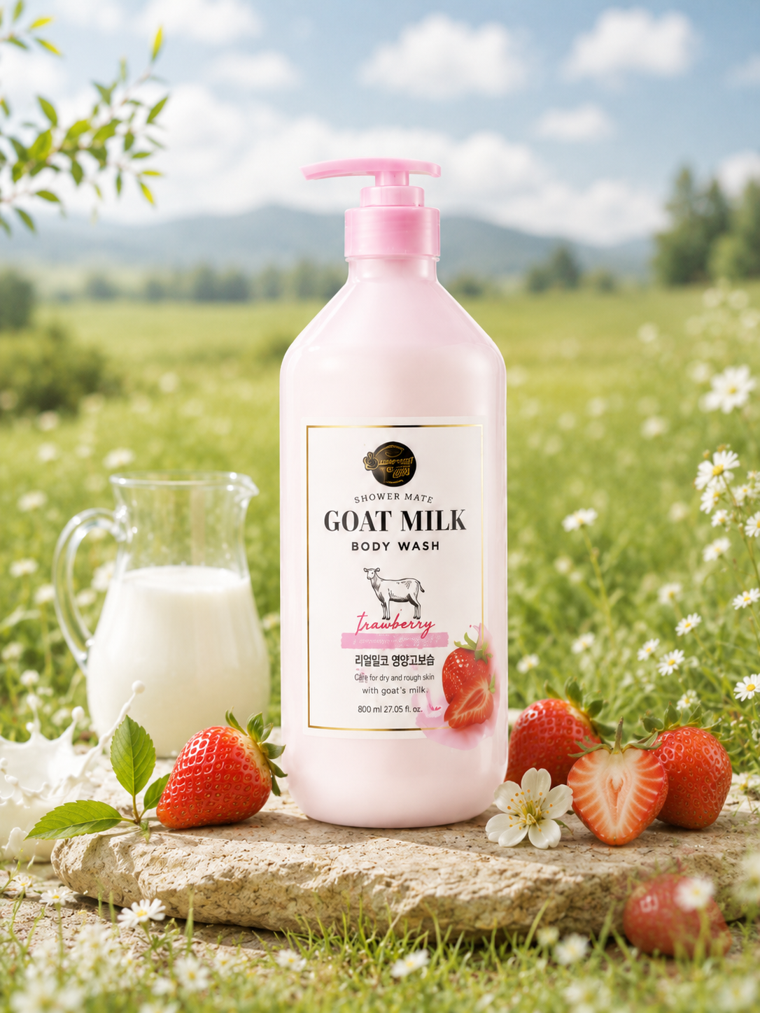 SHOWER MATE Goat Milk Body Wash 800ml - 3 Types