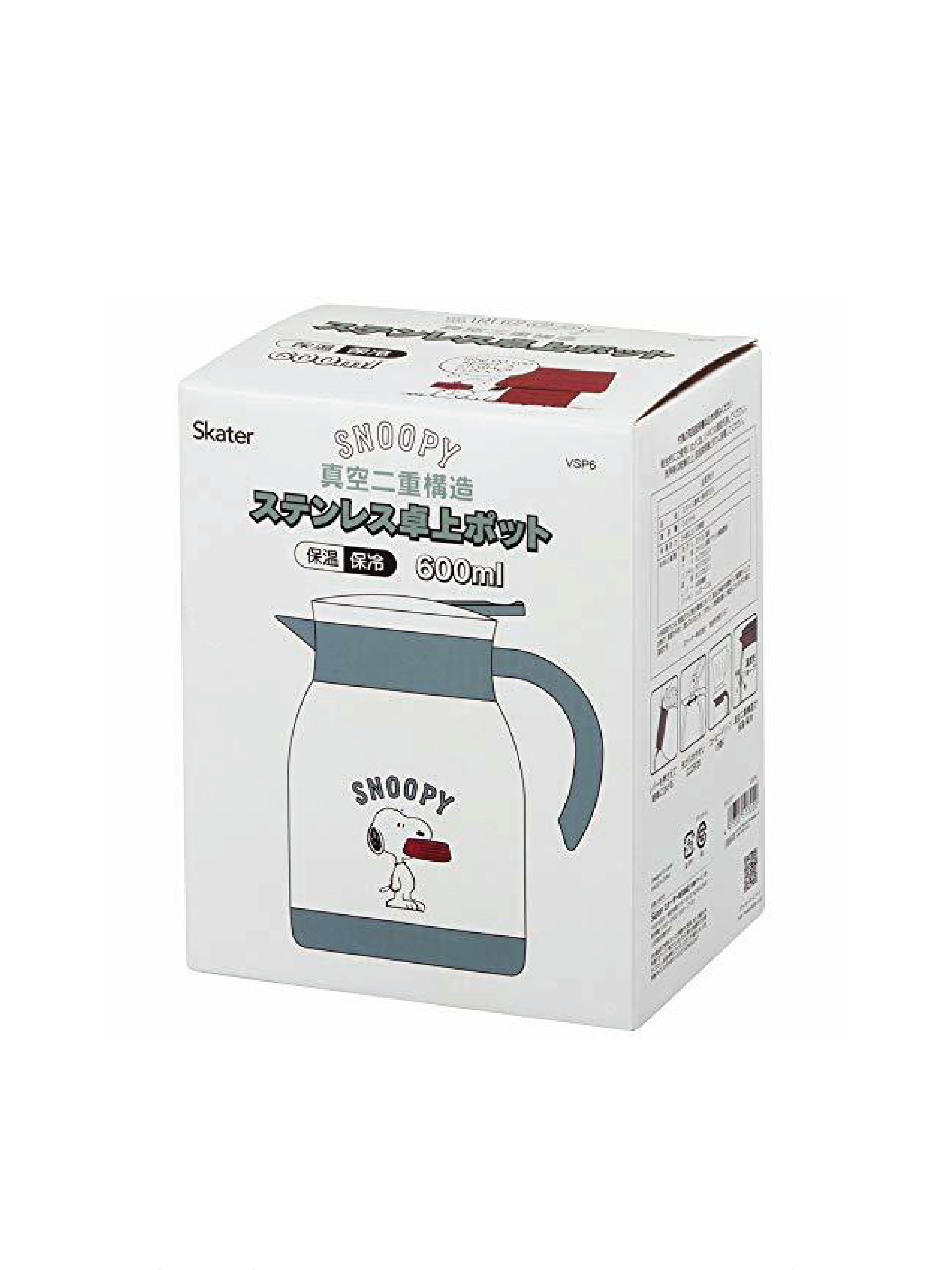 SKATER Vacuum Tabletop Pot Snoopy 600ml