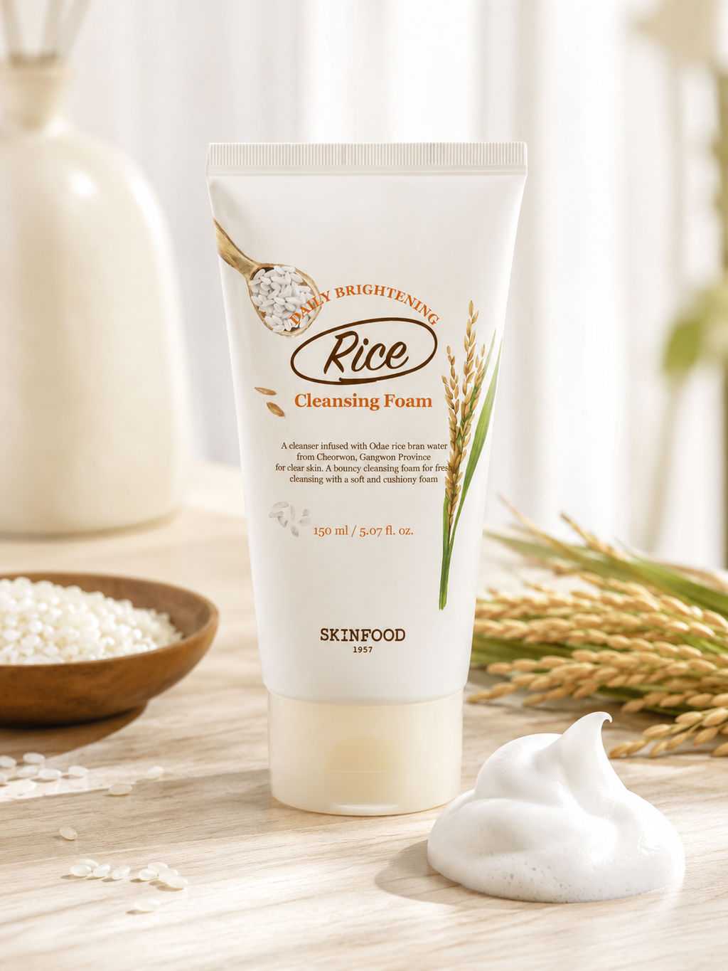SKINFOOD Rice Daily Brightening Cleansing Foam 150ml