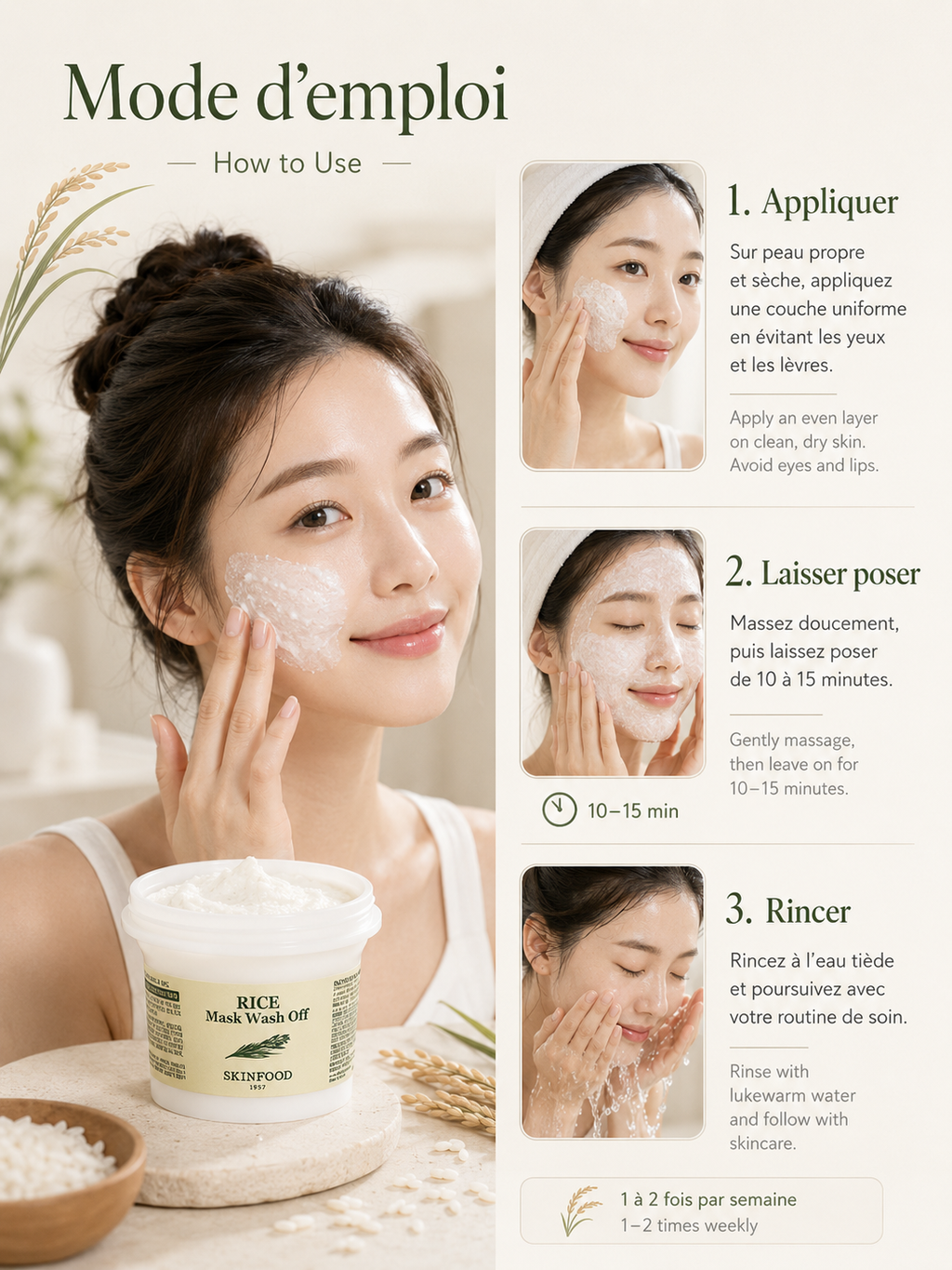 SKINFOOD Rice Mask Wash Off 120g