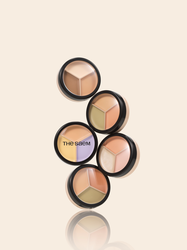 THE SAEM Cover Perfection Triple Pot Concealer (4 Color)