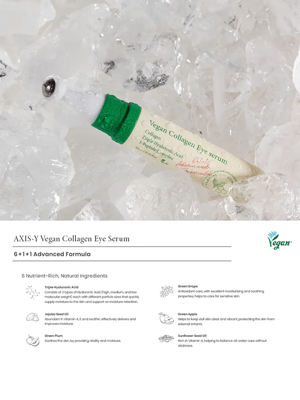 AXIS-Y Sérum contour des yeux végétalien au collagène 10ml