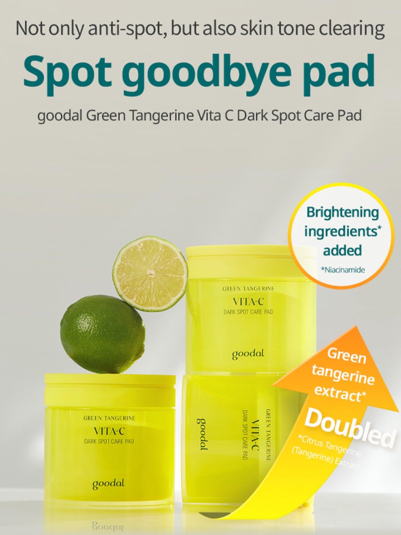 GOODAL Green Tangerine Vita C Tampons anti-taches 70 unités
