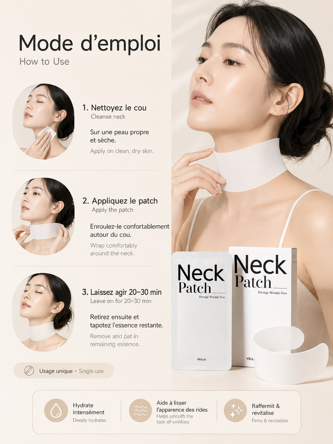VELLA Neck Patch Prestige Wrinkle Free (5)
