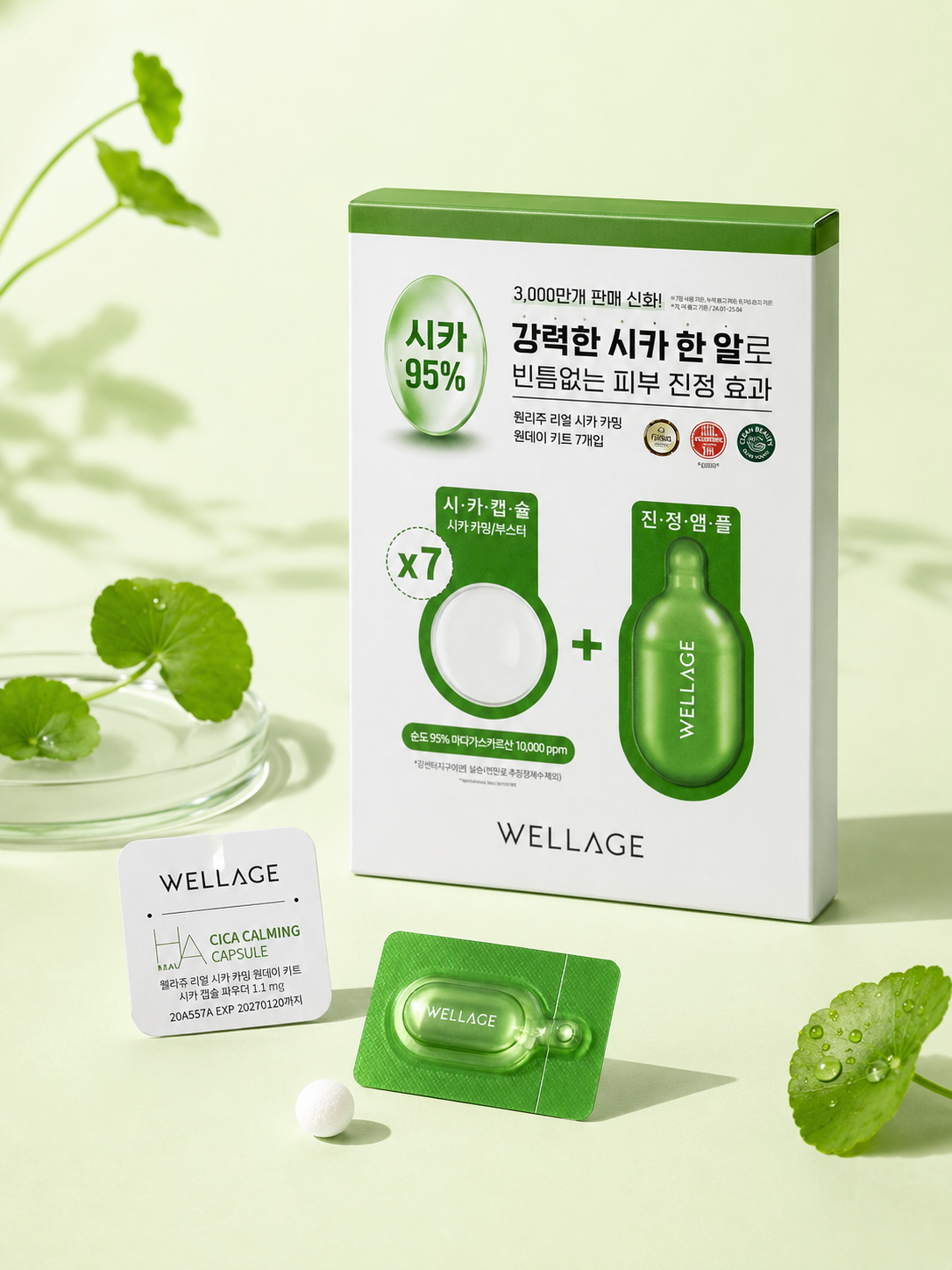 WELLAGE Real Cica Calming One Day Kit 7ea