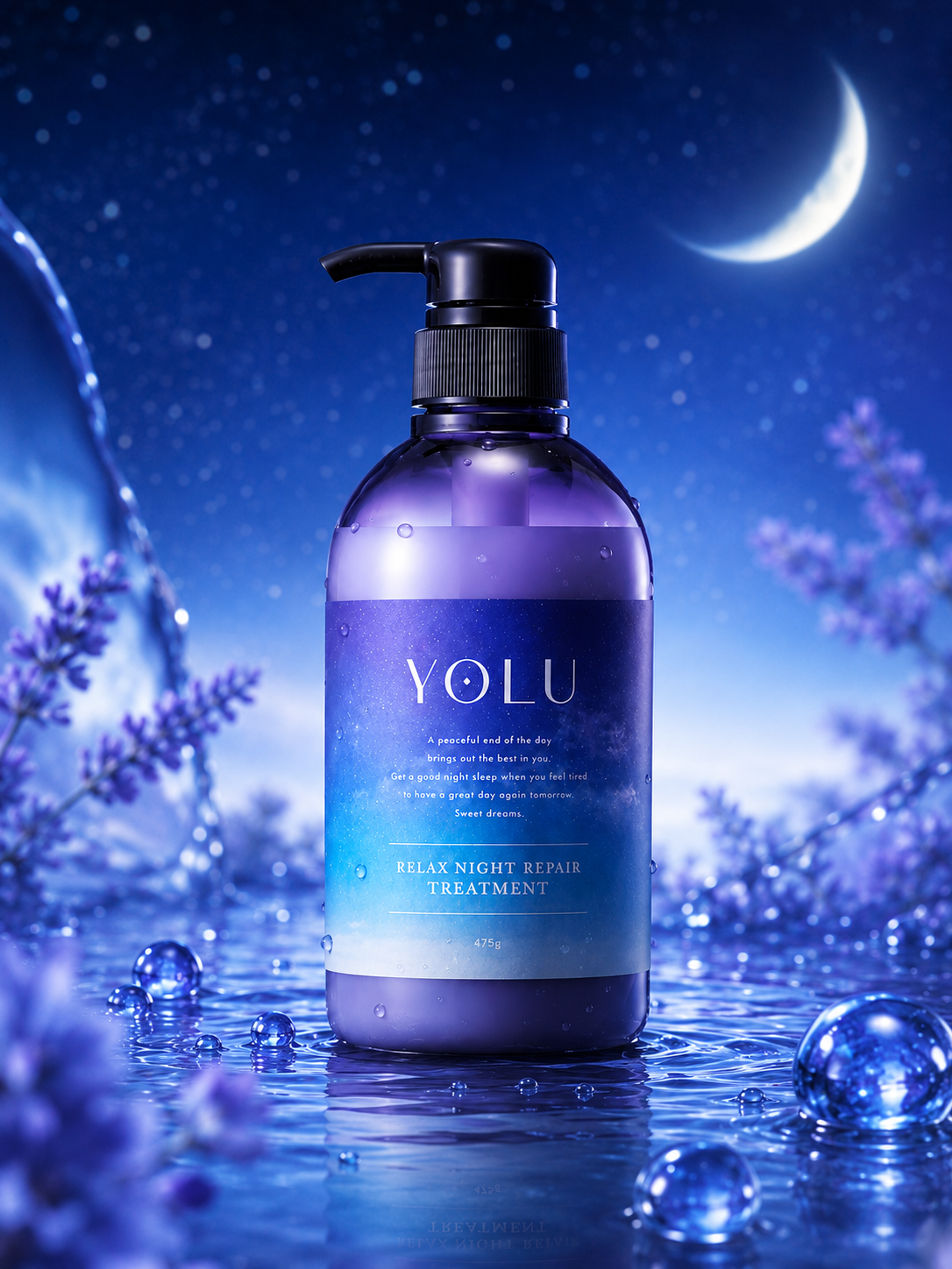 YOLU Relax Night Repair Shampoo or Treatment 475g