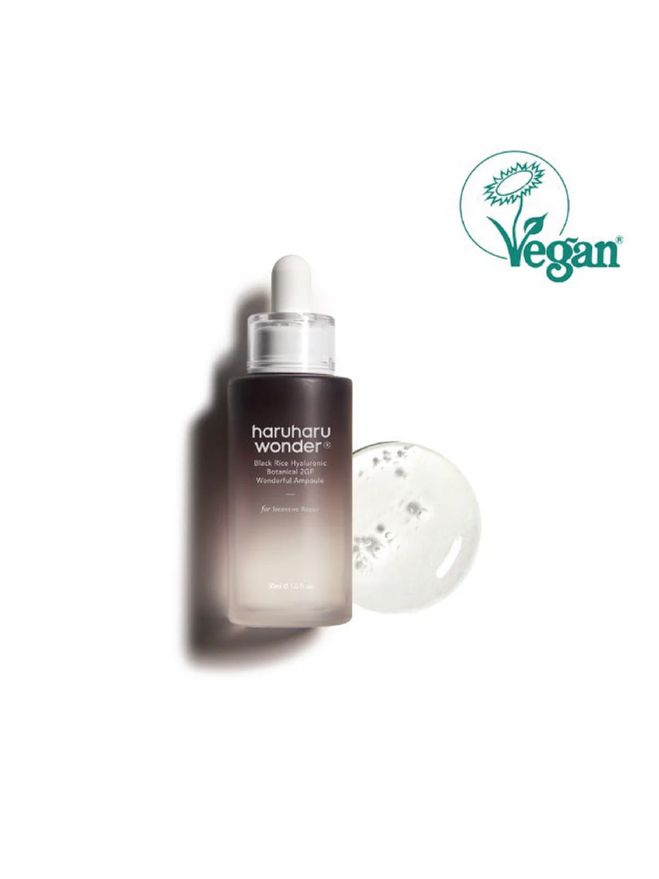 HARUHARU WONDER Ampoule Merveilleuse Botanique 2GF à l'Acide Hyaluronique et au Riz Noir