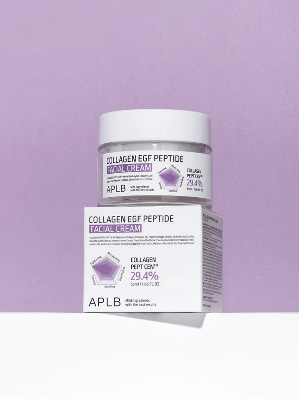 Crème Visage APLB Collagène EGF Peptide 55ml