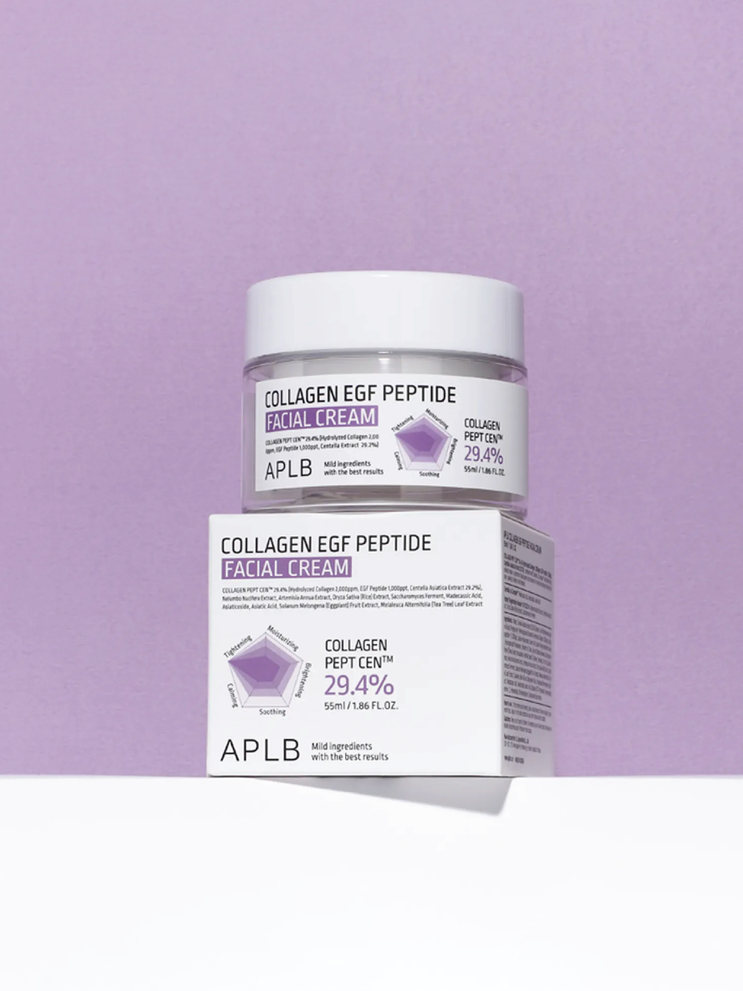 Crème Visage APLB Collagène EGF Peptide 55ml