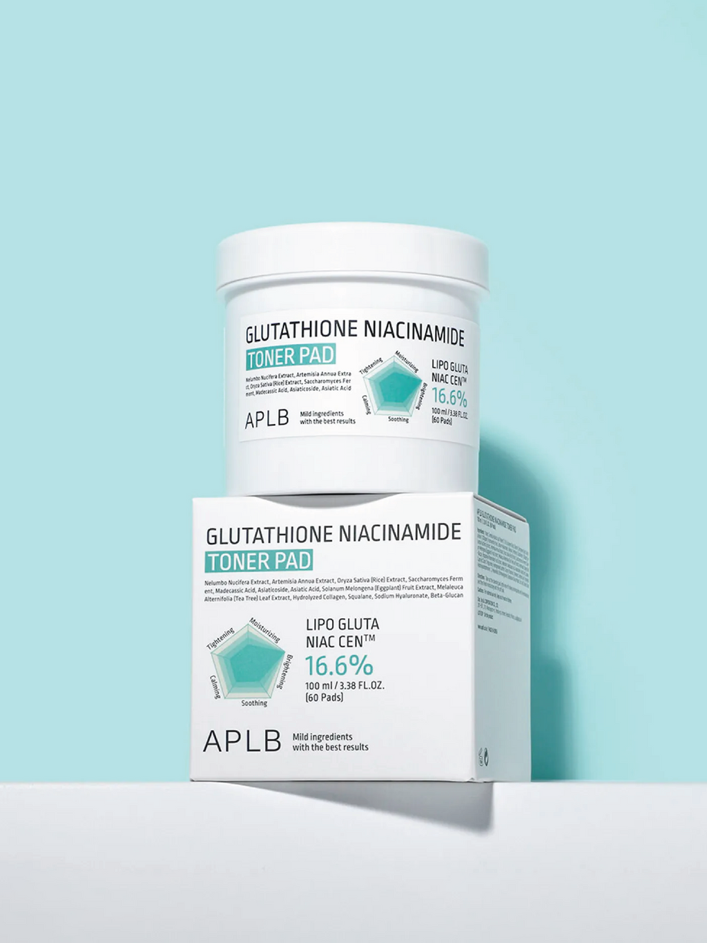 APLB Glutathione Niacinamide Tonique en tampons (60)