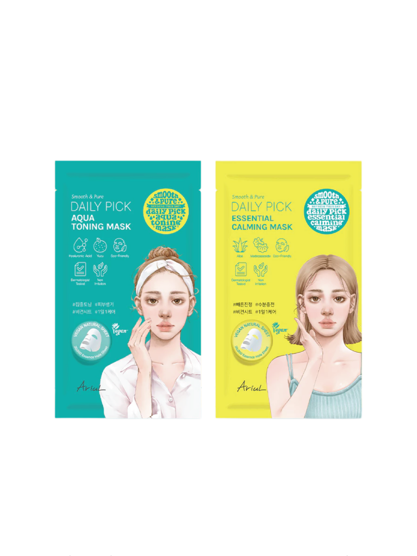 ARIUL Aqua Toning & Essential Calming Mask Set (10)