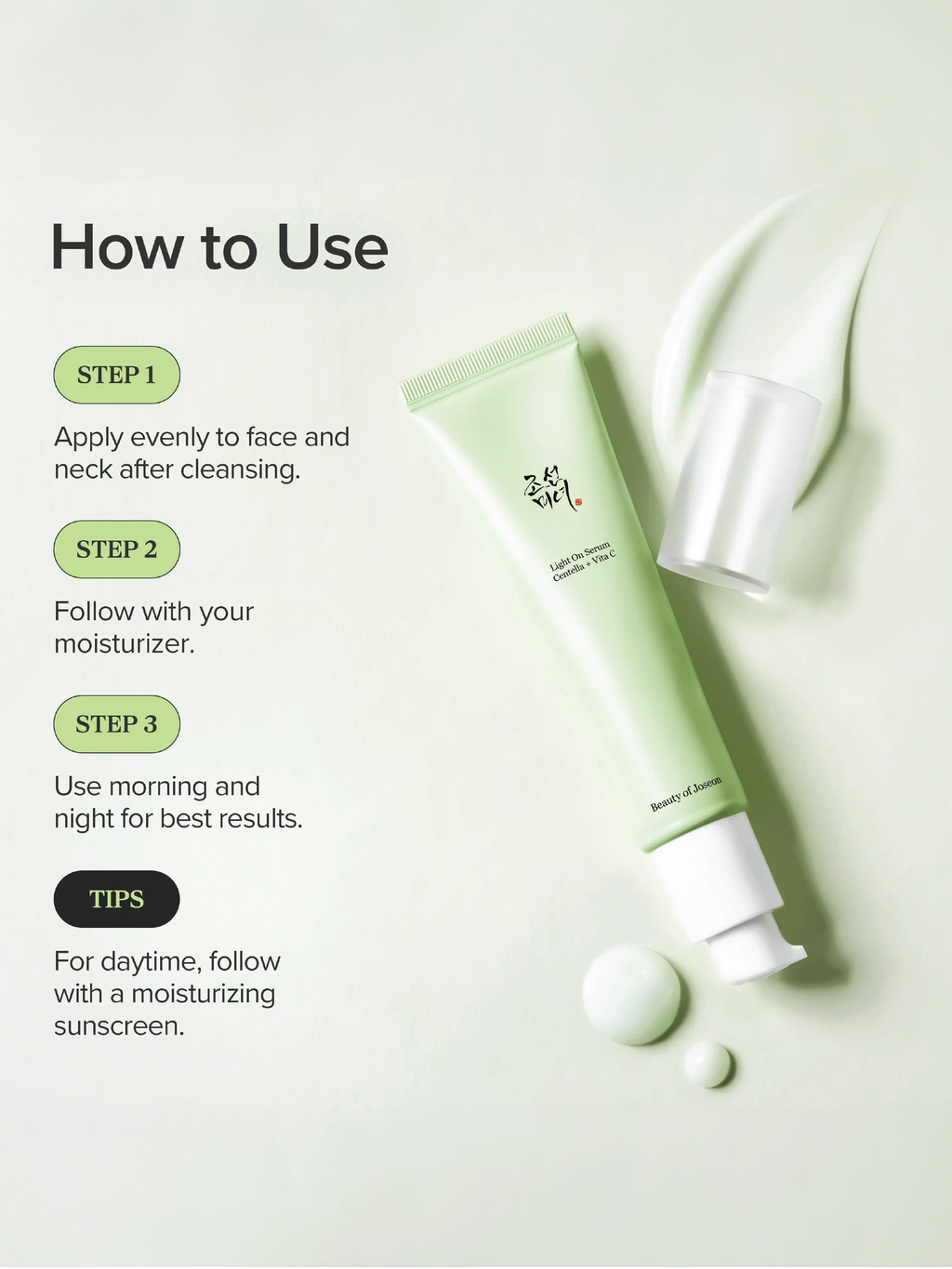 BEAUTY OF JOSEON Sérum Éclat : Centella + Vitamine C 30ml