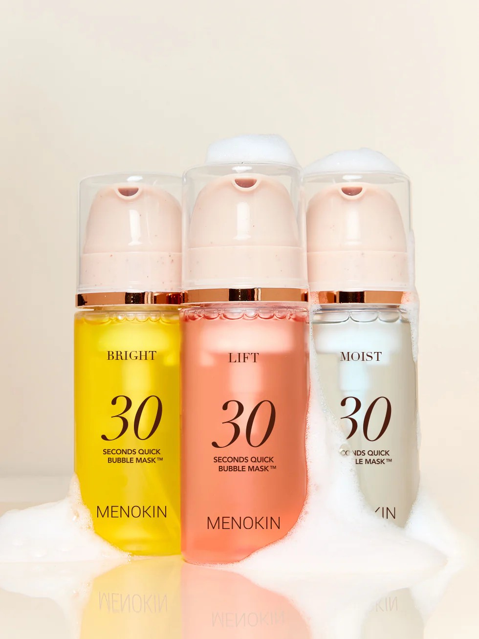 MENOKIN Masque Moussant Rapide 30 Secondes (3 types)