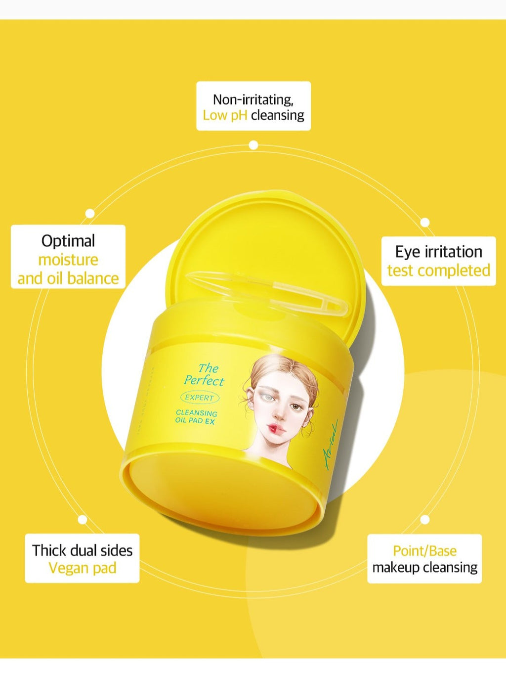 ARIUL The Perfect Cleansing Oil Pads EX 60 Lingettes