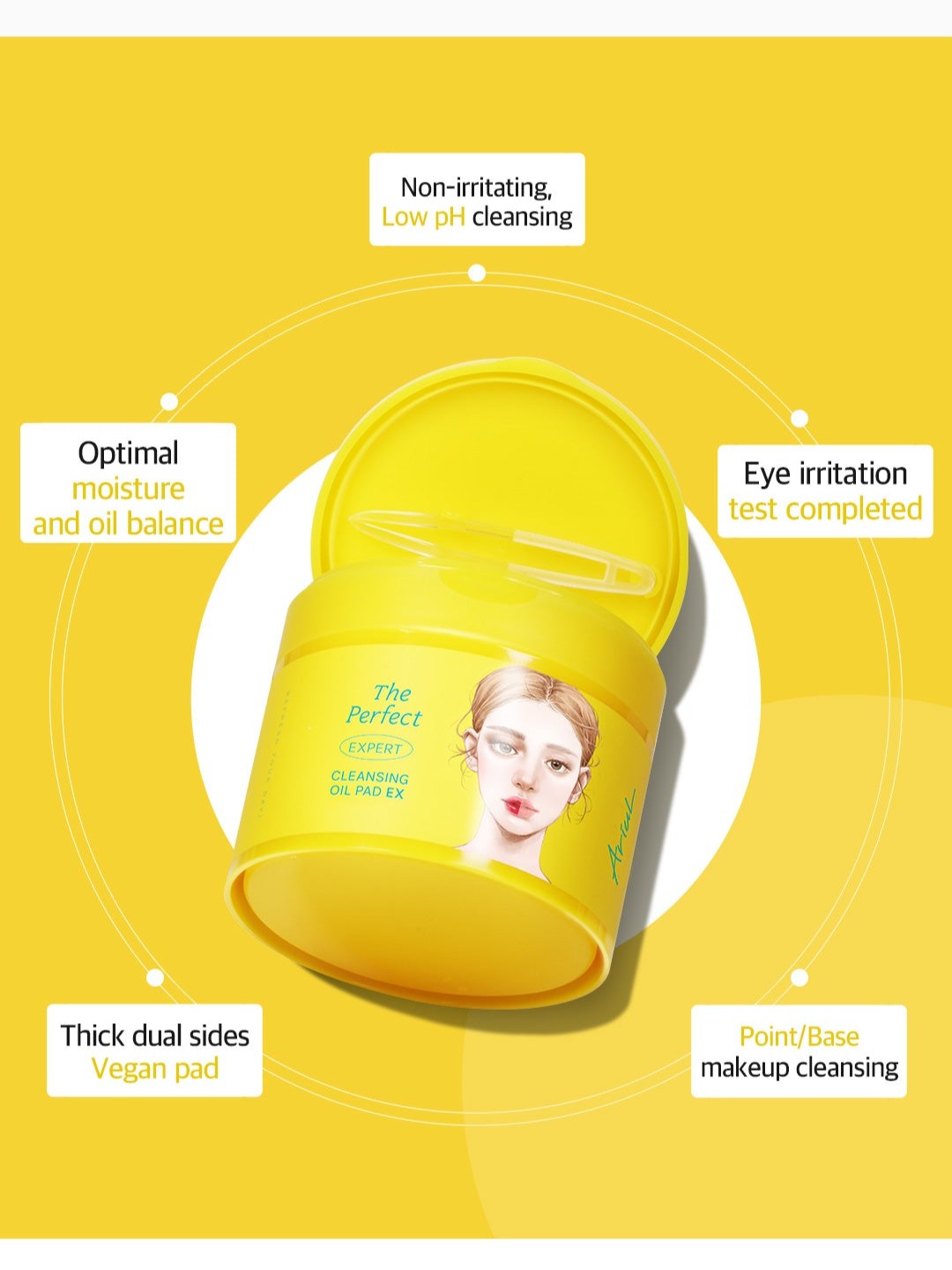 ARIUL The Perfect Cleansing Oil Pads EX 60 Lingettes