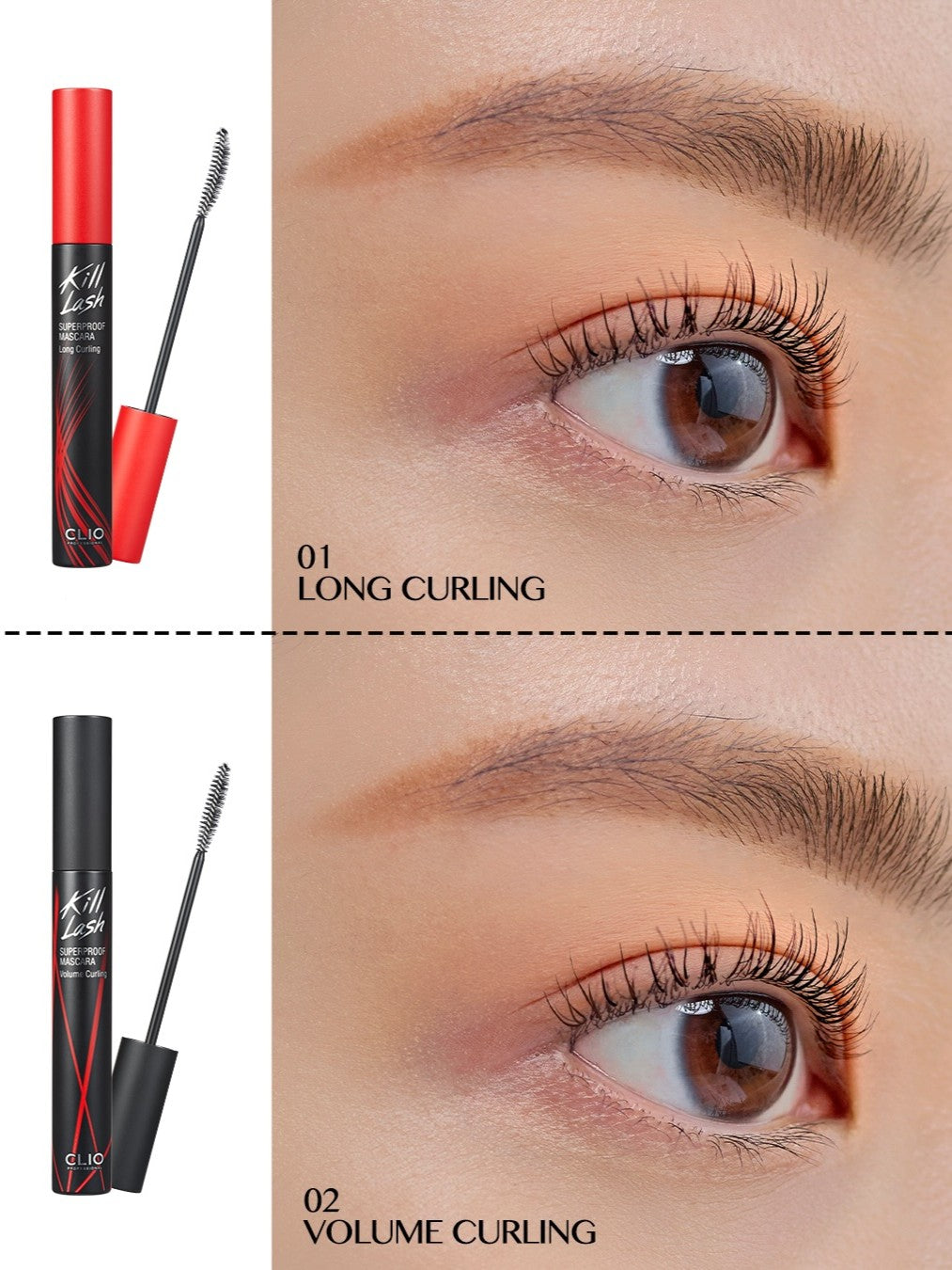 CLIO Kill Lash Superproof Mascara 01 Long Curling Remover & Mini Gift Set