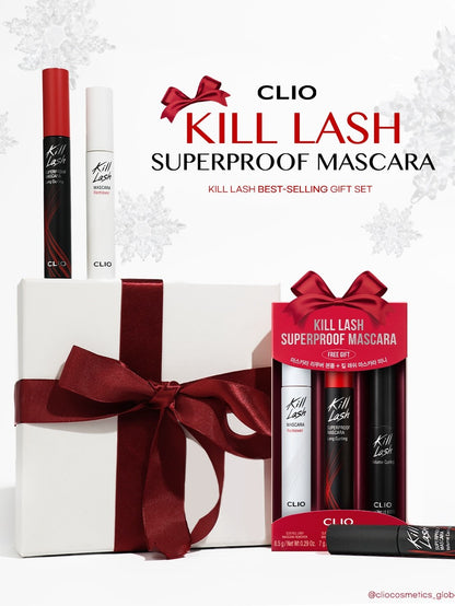 CLIO Kill Lash Superproof Mascara 01 Long Curling Remover & Mini Gift Set