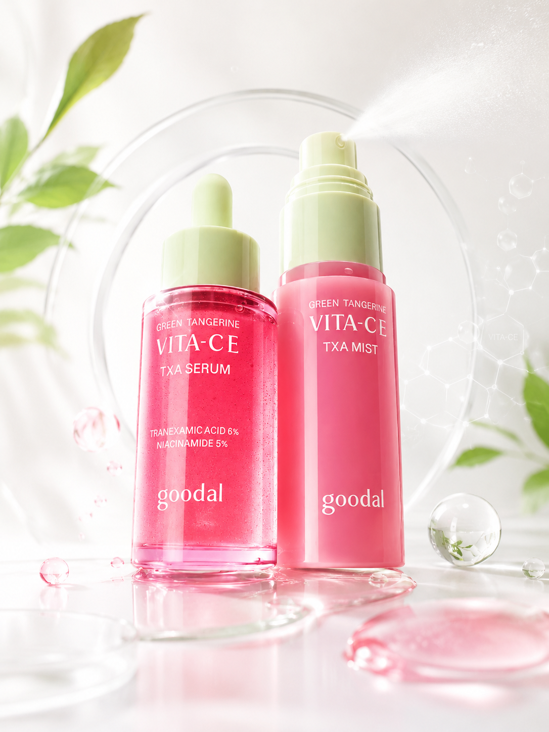 GOODAL Green Tangerine Vita C E TXA Serum & Mist Set