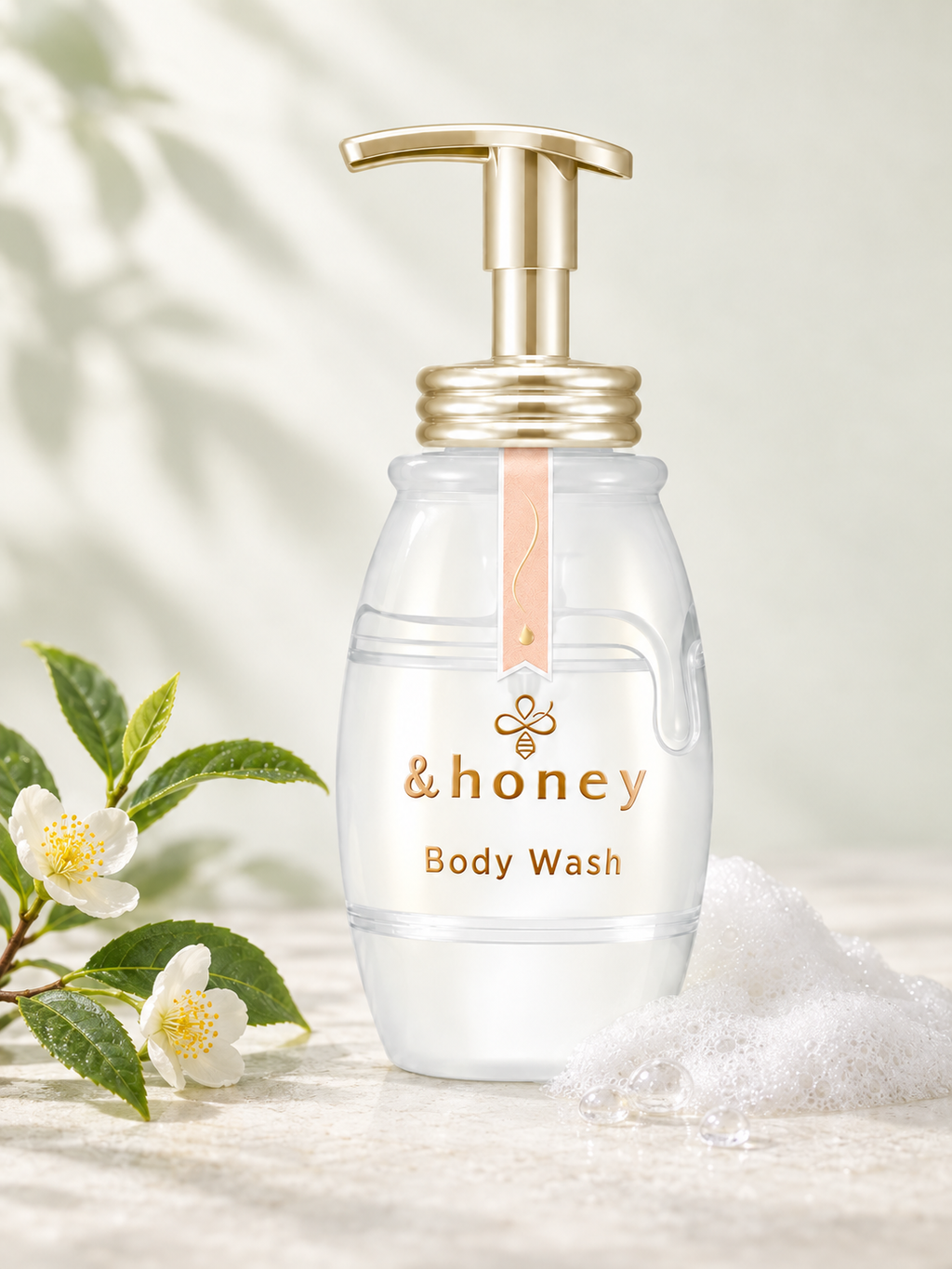 HONEY Mellow Airy Foaming Body Wash White Tea Honey 500ml