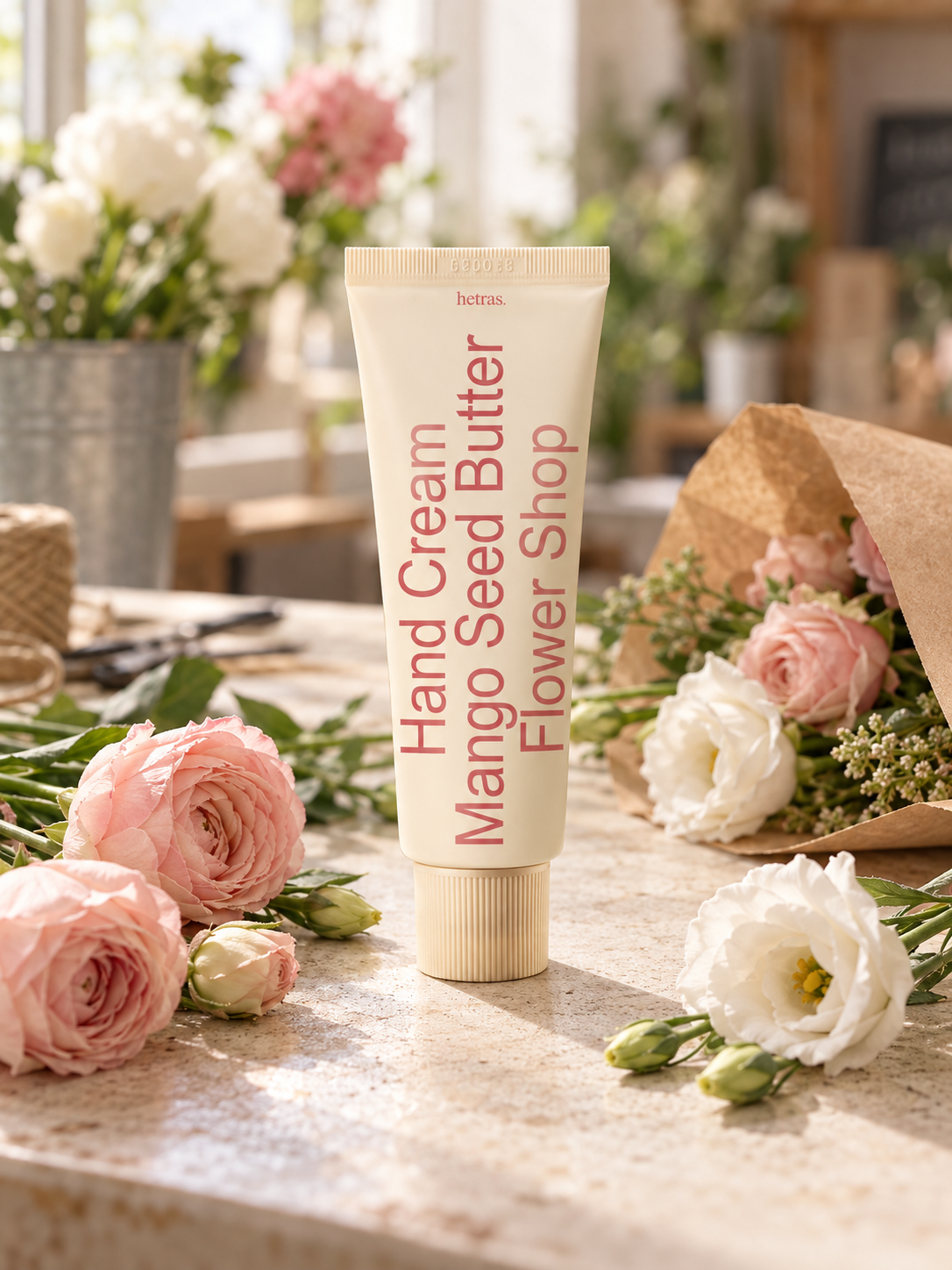 HETRAS Perfumed Mango Seed Butter Hand Cream Flower Shop 50ml