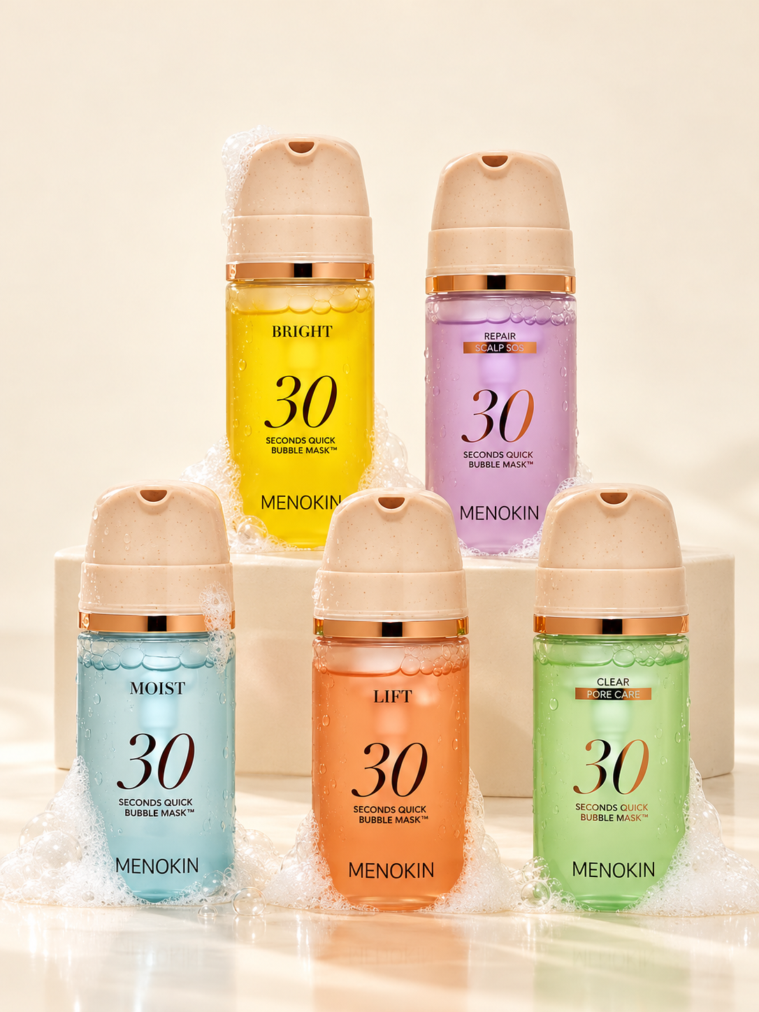 MENOKIN 30 Seconds Quick Bubble Mask 95ml (5 types)