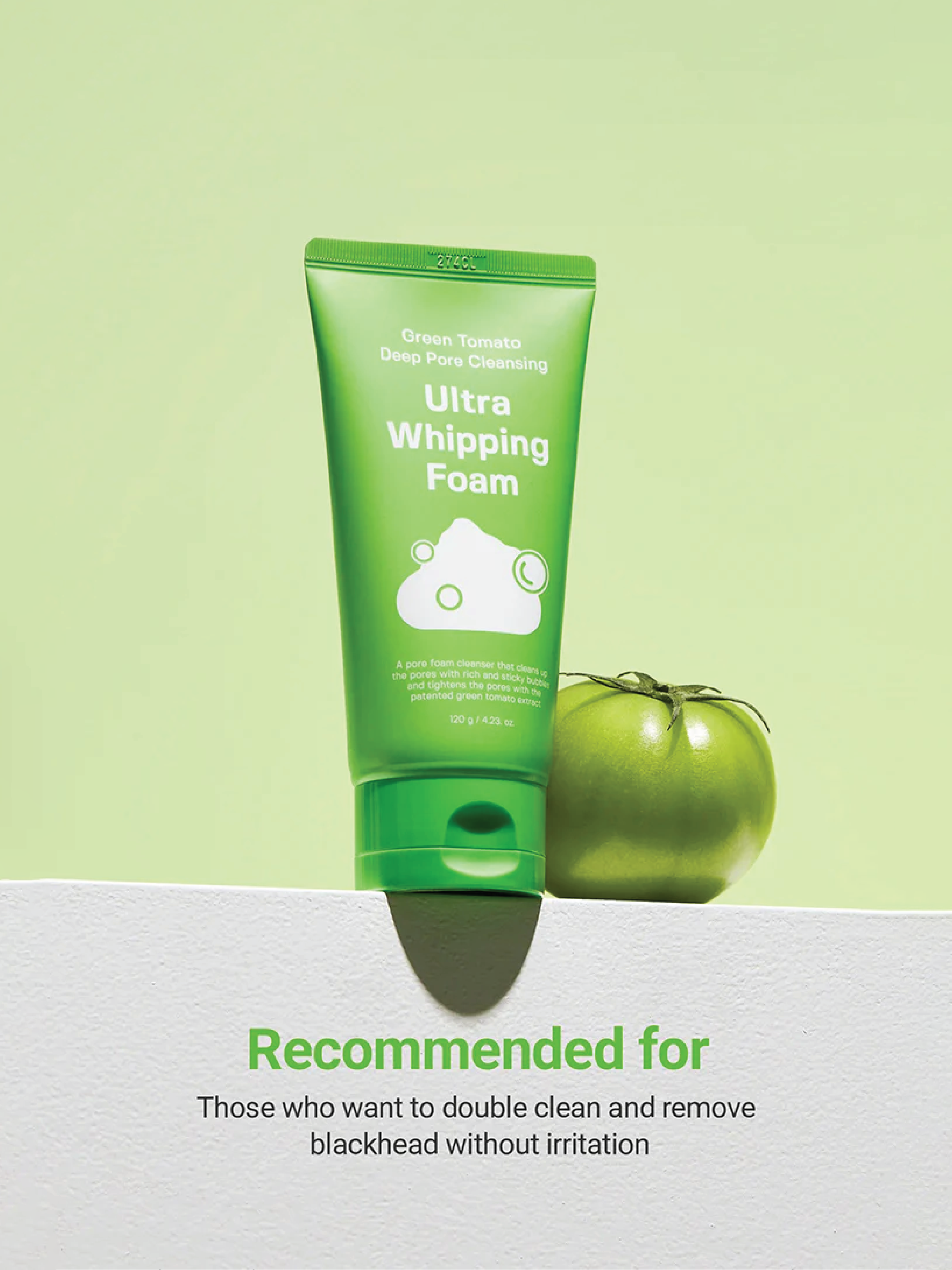 SUNGBOON EDITOR Mousse Nettoyante Ultra Fouettée Tomate Verte Nettoyage Profond des Pores