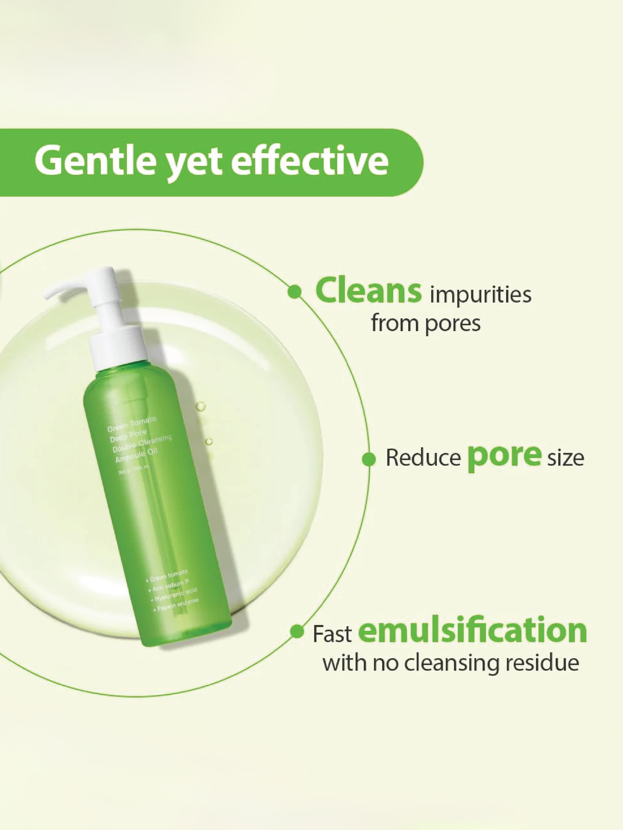 SUNGBOON EDITOR Huile Ampoule Double Nettoyante Pores Profonds Tomate Verte