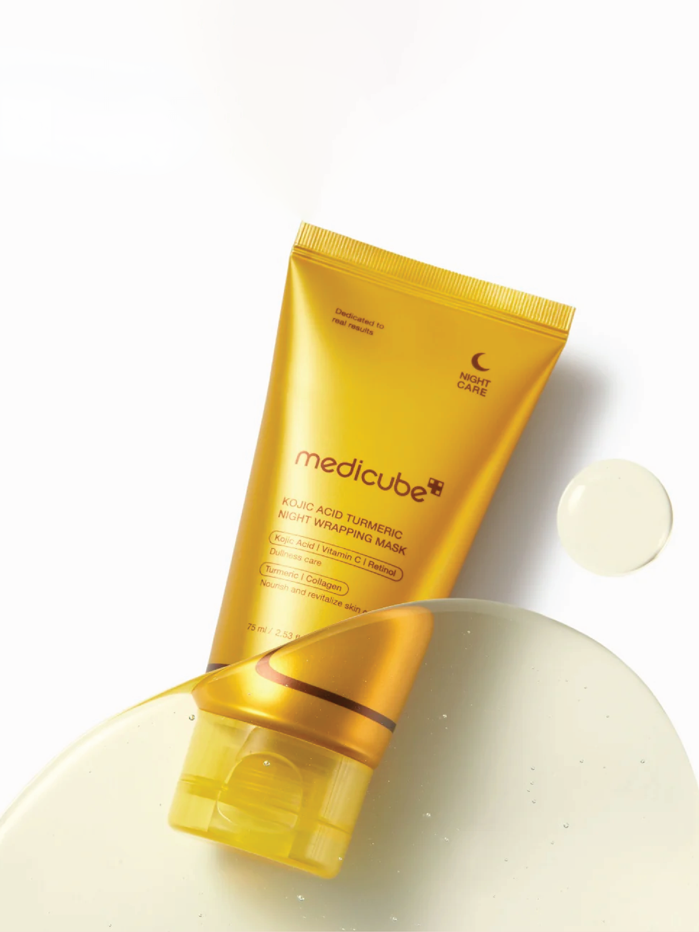 MEDICUBE Masque de Nuit Filmogène Acide Kojique Curcuma 75 ml