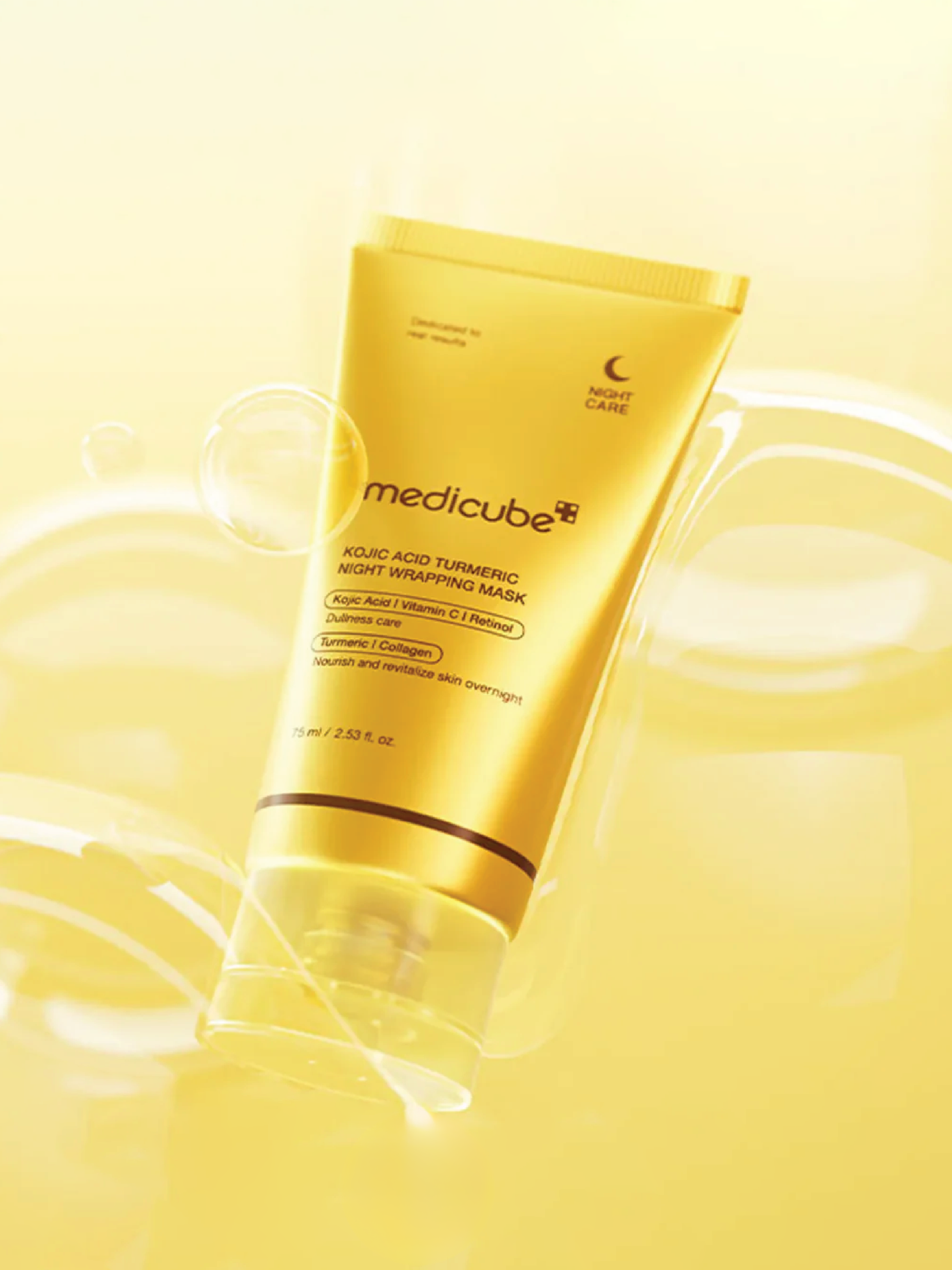 MEDICUBE Masque de Nuit Filmogène Acide Kojique Curcuma 75 ml