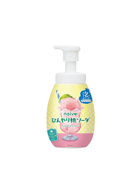 KRACIE Naive Foaming Body Wash Peach Soda 600ml