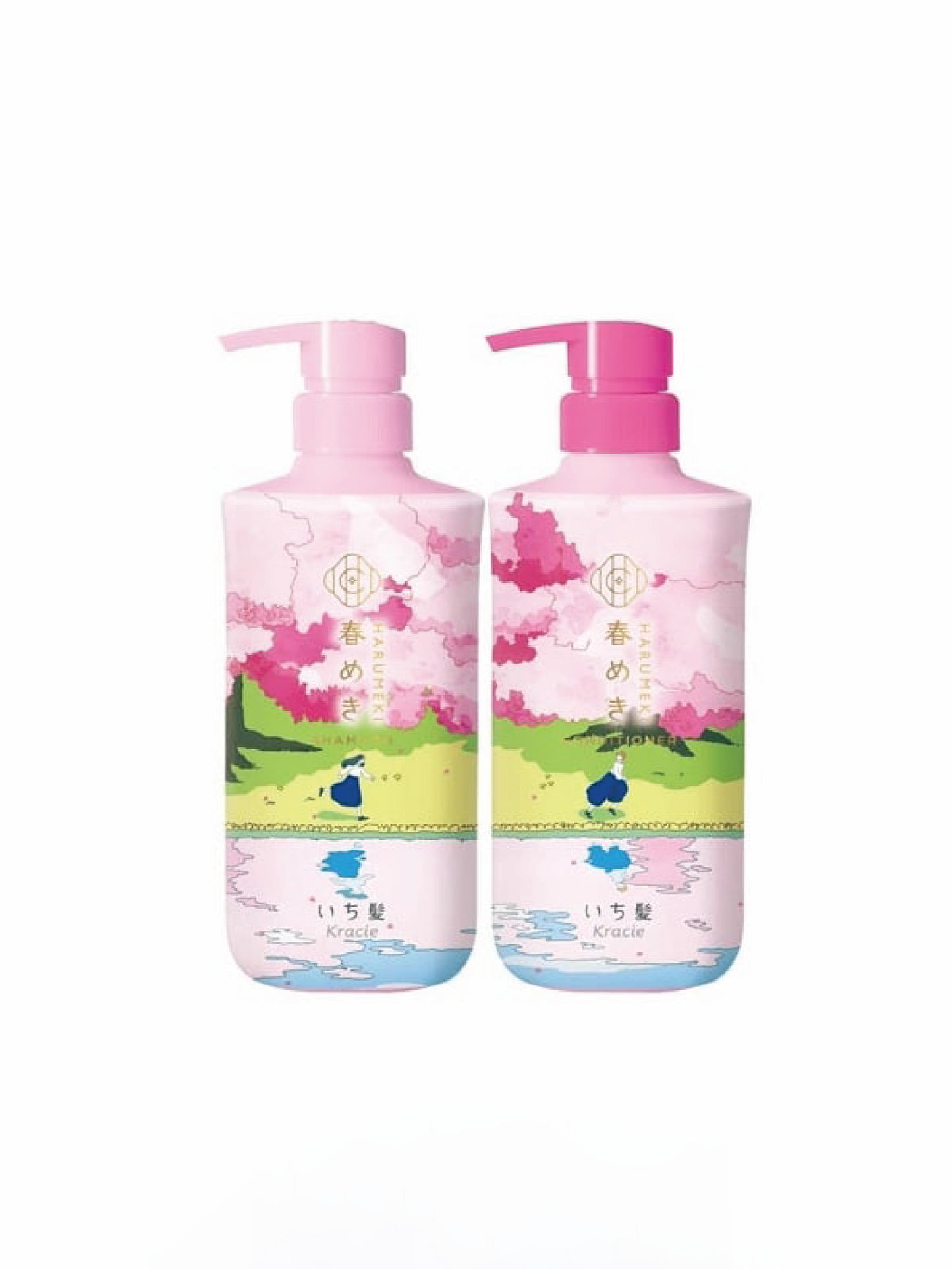 KRACIE Ichikami Sakura Shampoo & Conditioner Set