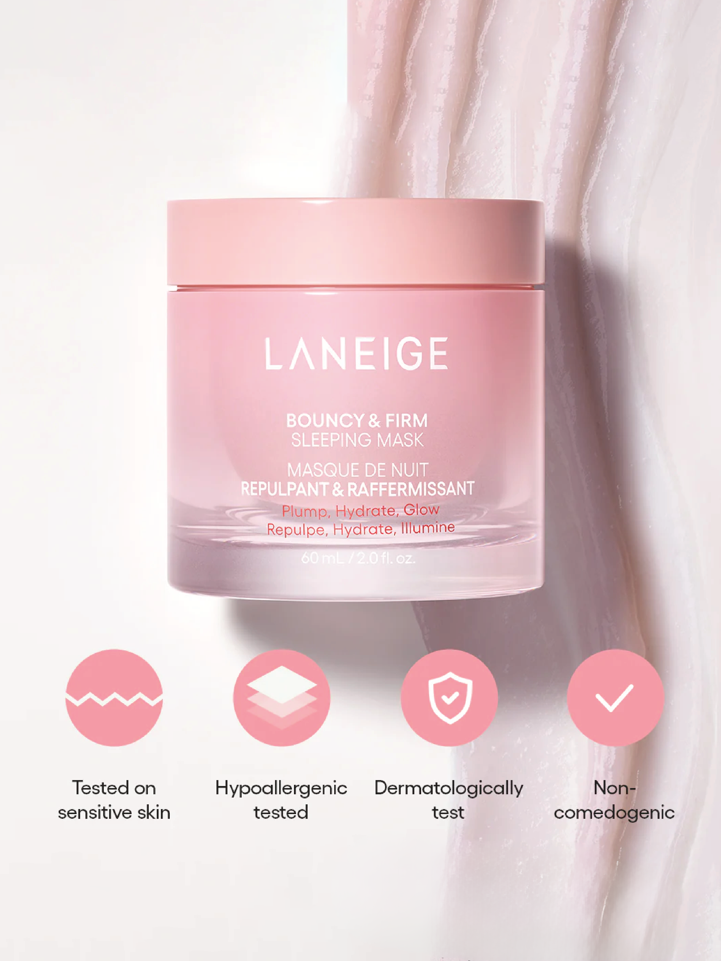Masque de nuit raffermissant et rebondissant LANEIGE