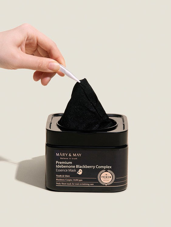 MARY&MAY Masque en Essence Premium Complexe Idébénone Mûre 20 pcs