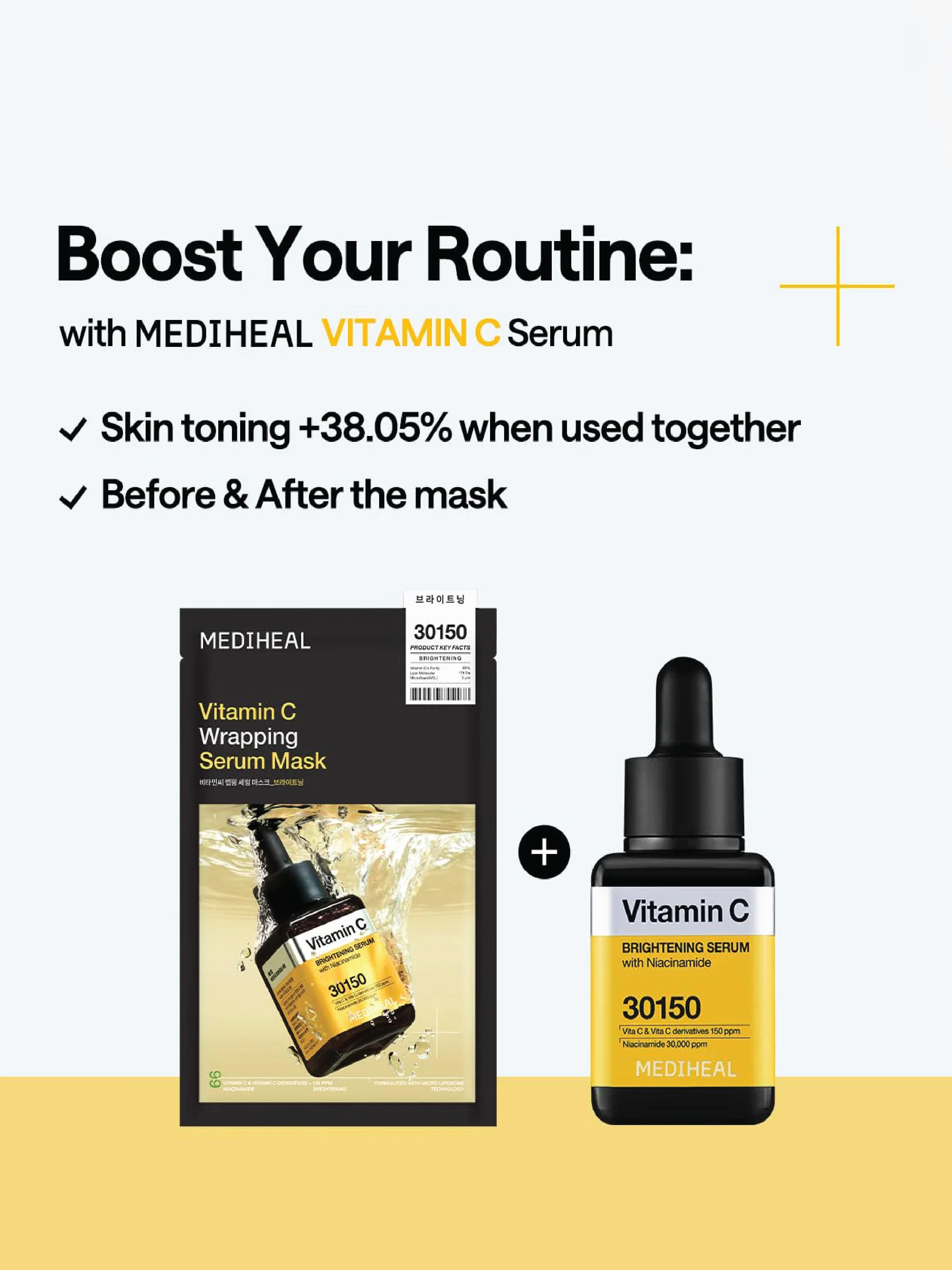 Masque-sérum enveloppant à la vitamine C MEDIHEAL (10)