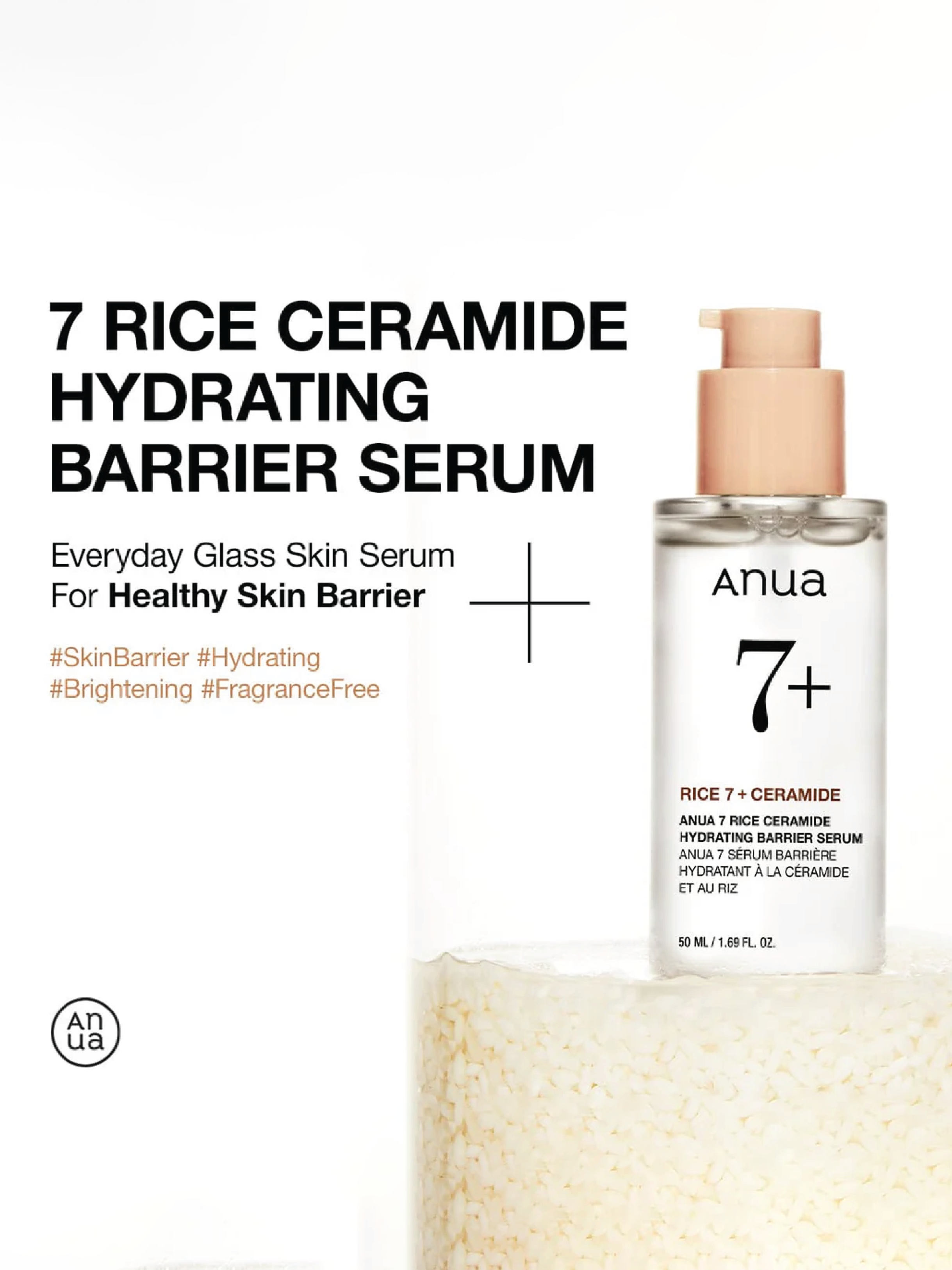 ANUA Sérum hydratant barrière au céramide de riz 7