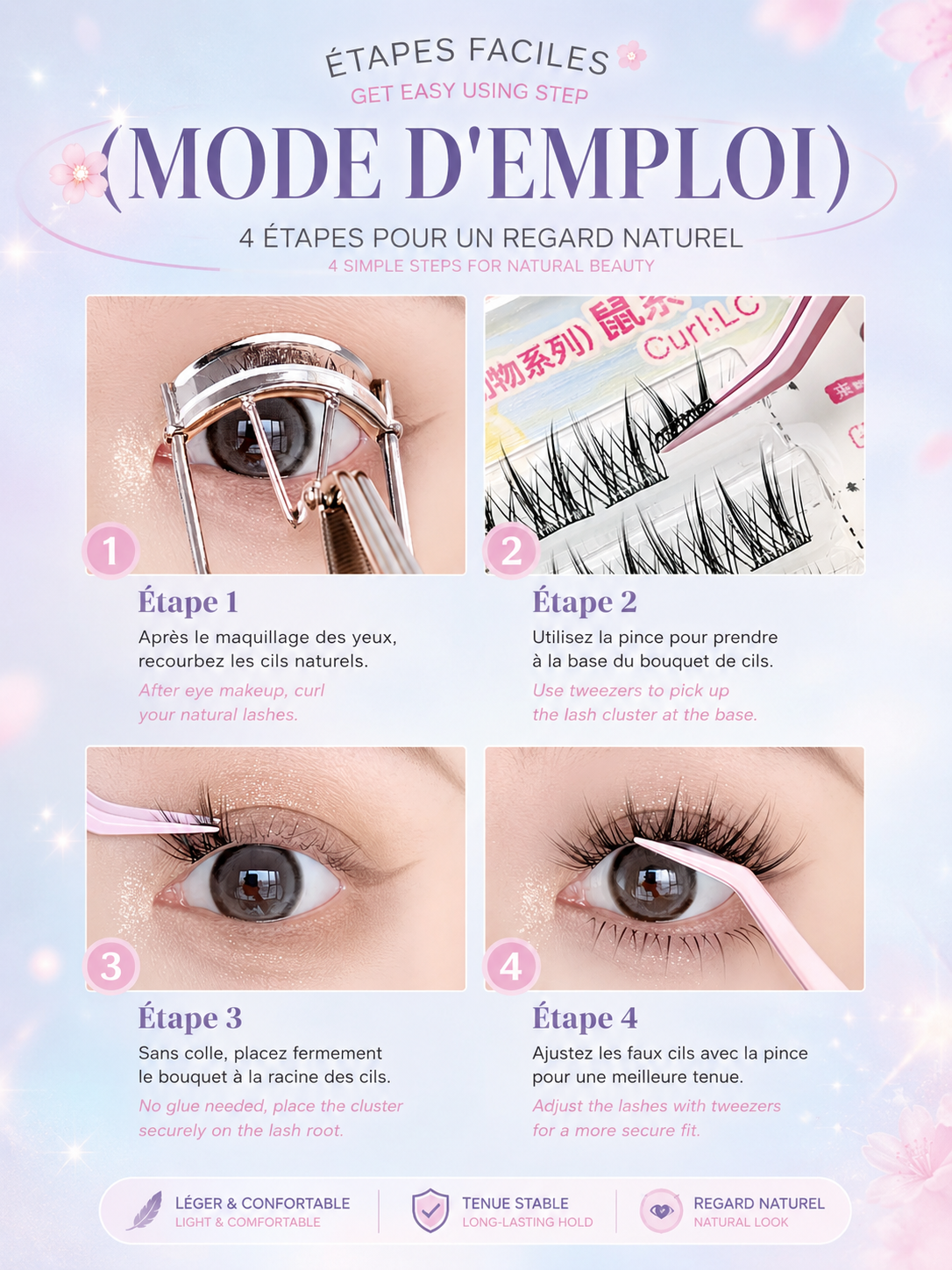 Faux Cils MR WISH Glue Free Plus (3 types)