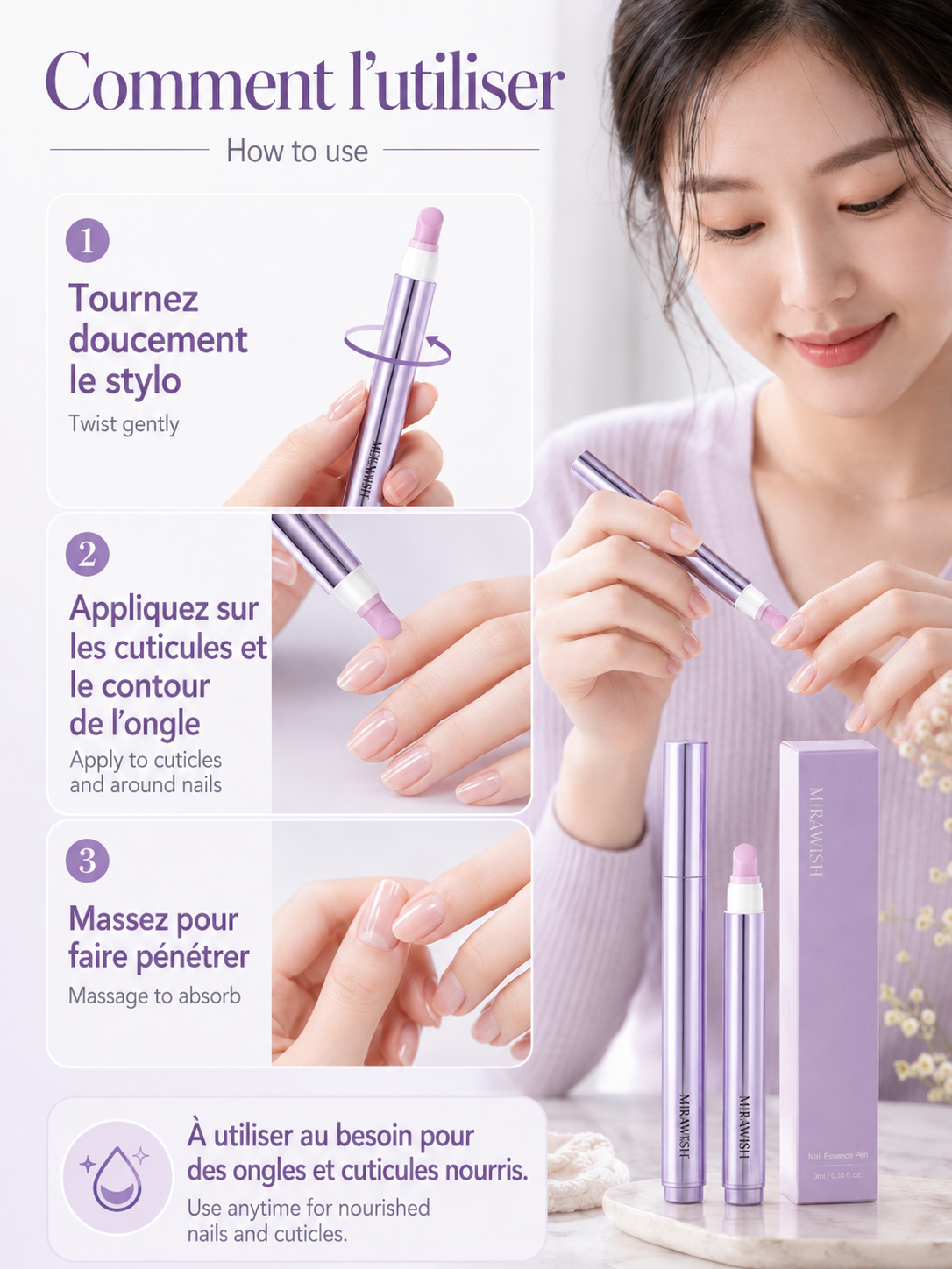 MR WISH Nail Essence Pen Camellia