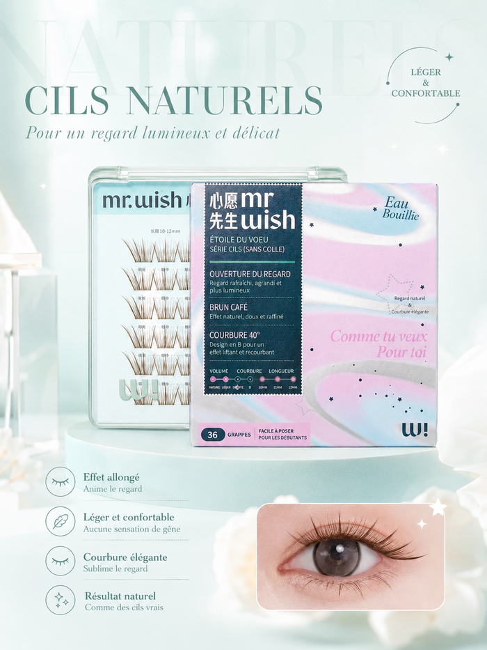 MR WISH Wishing Star Glue Free False Eyelashes Boiled Water