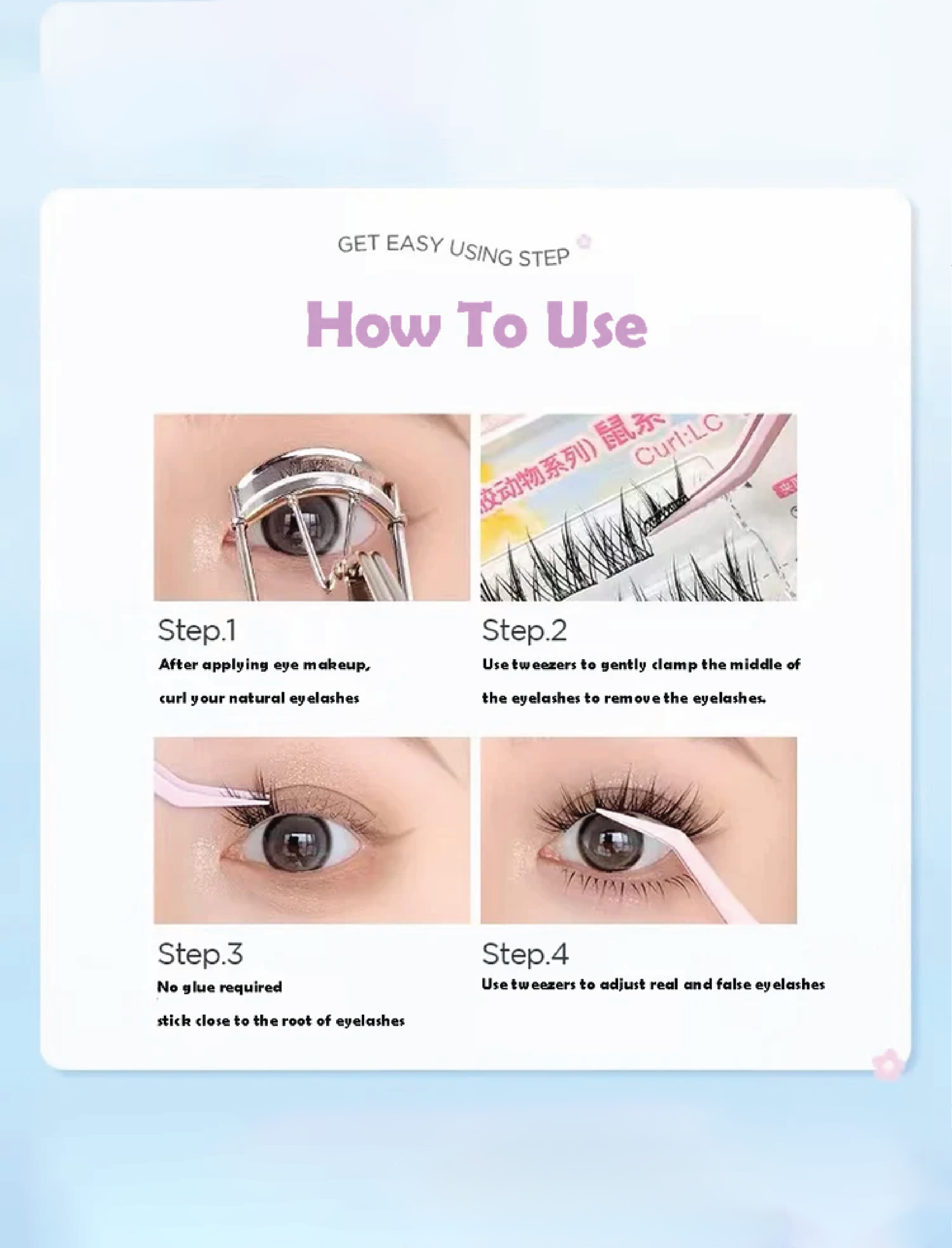 Faux Cils MR WISH Glue Free Plus (3 types)