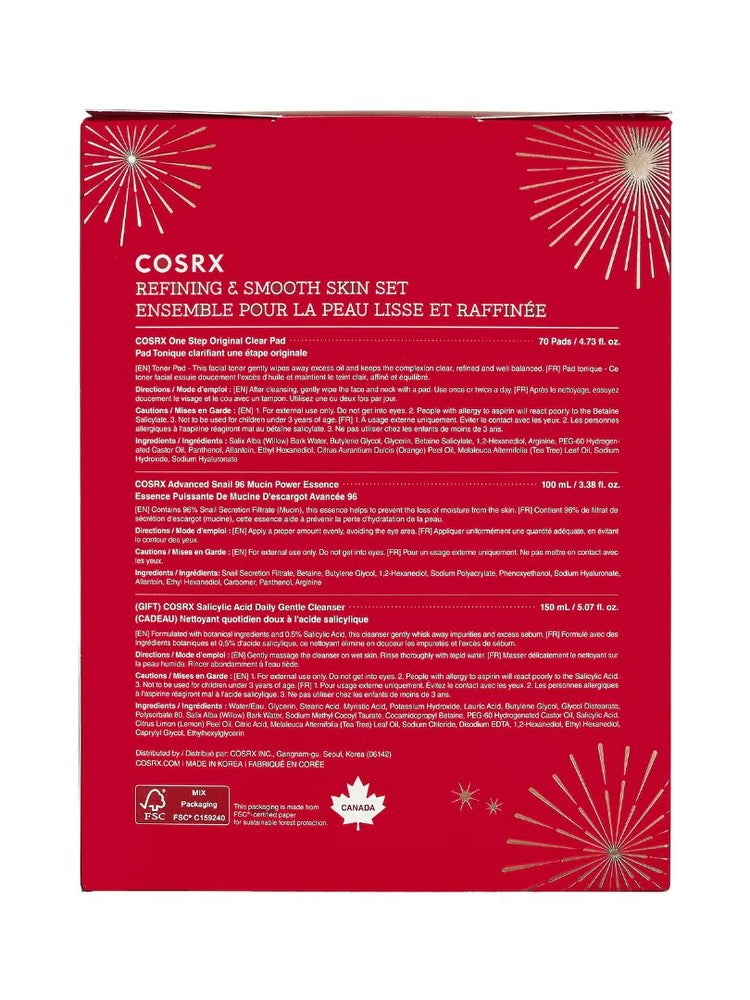 Ensemble Peau Lisse et Affinée COSRX