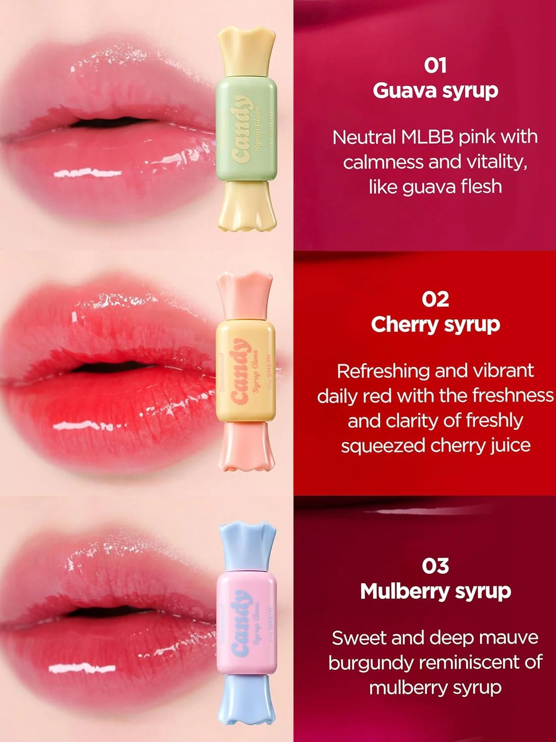 THE SEAM Saemmul Candy Syrup Gloss - 6 Couleurs