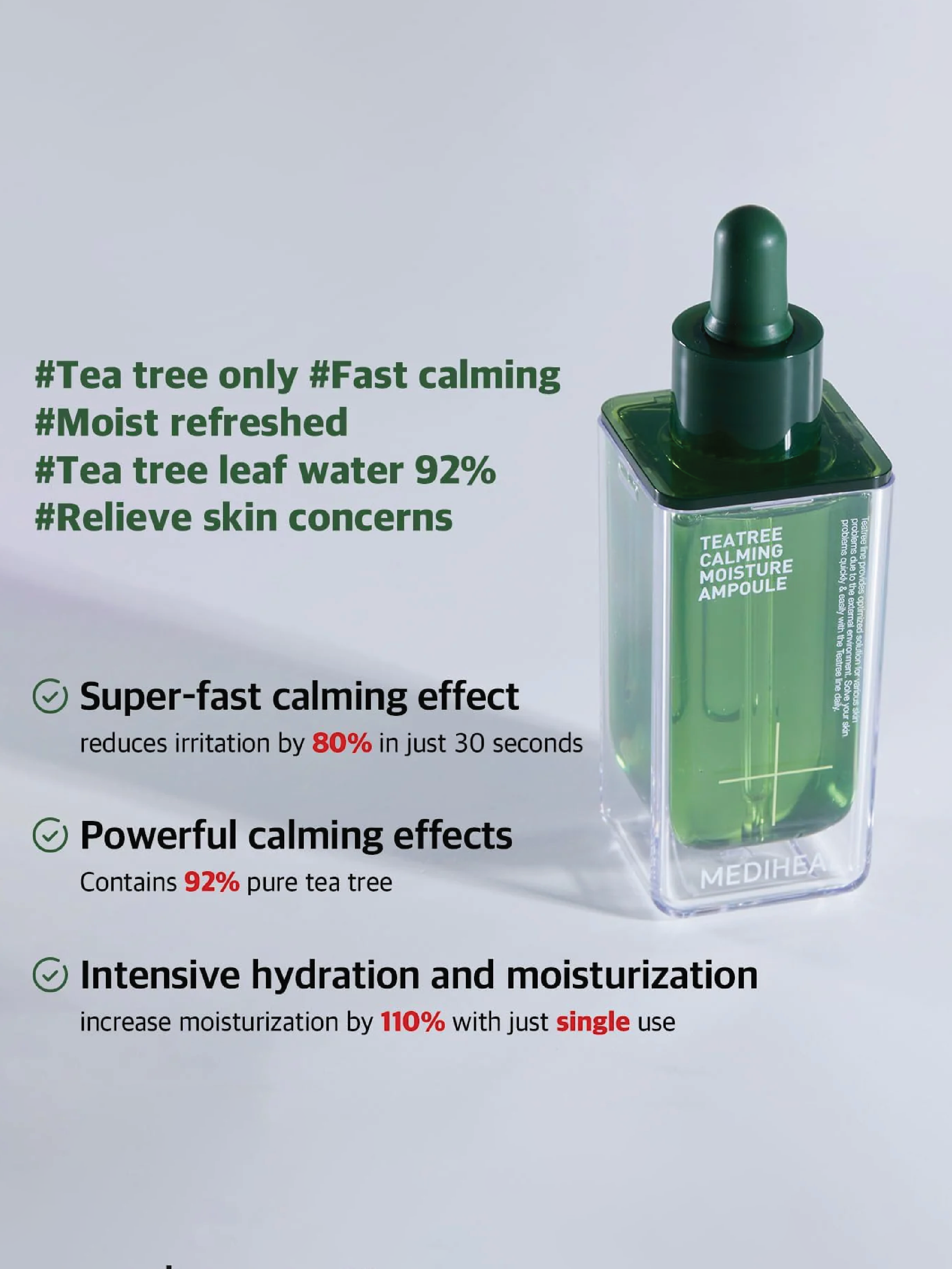 MEDIHEAL Ampoule Apaisante Hydratante au Théier
