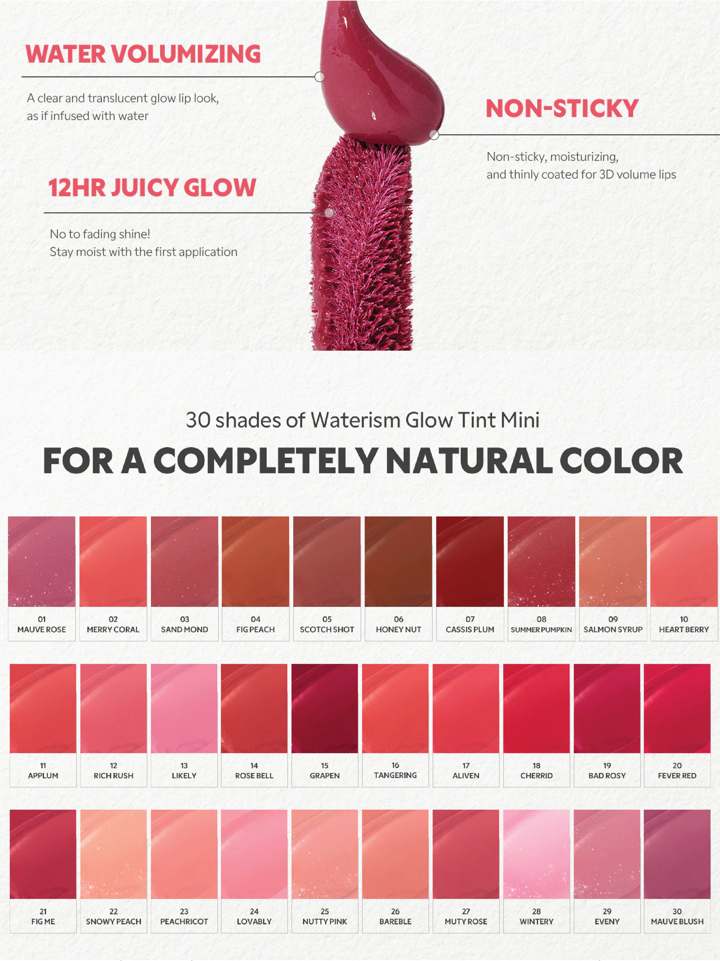 TIRTIR Waterism Glow Tint (30 Colors)
