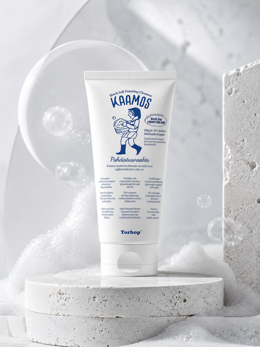 TORHOP Kaamos Black Salt Foaming Cleanser 130g