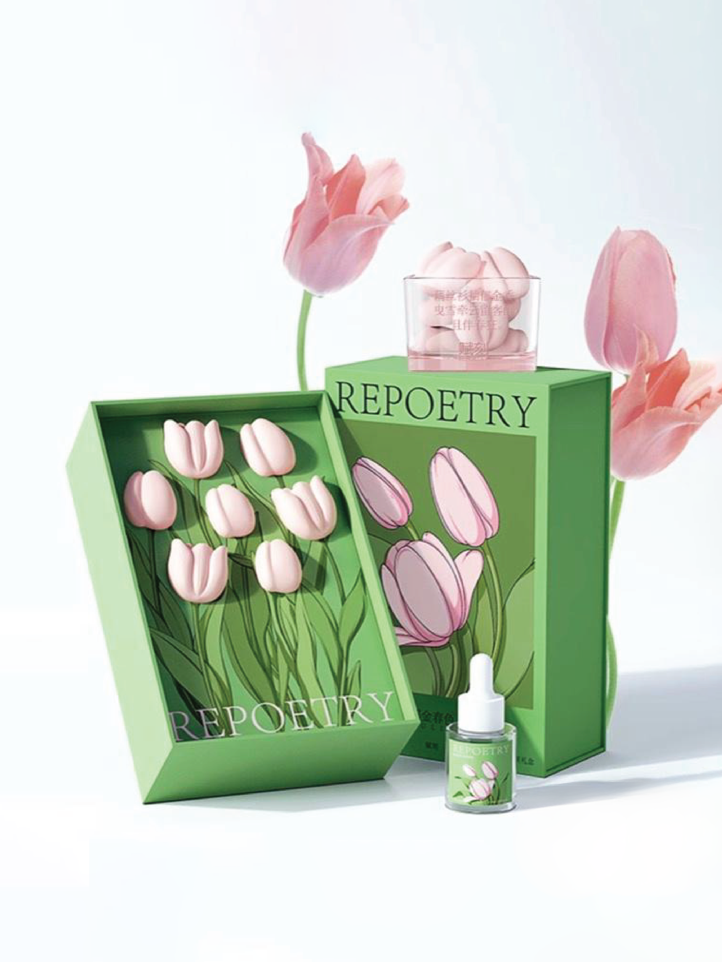 REPOETRY Coffret d'huiles essentielles parfumées Tulipe