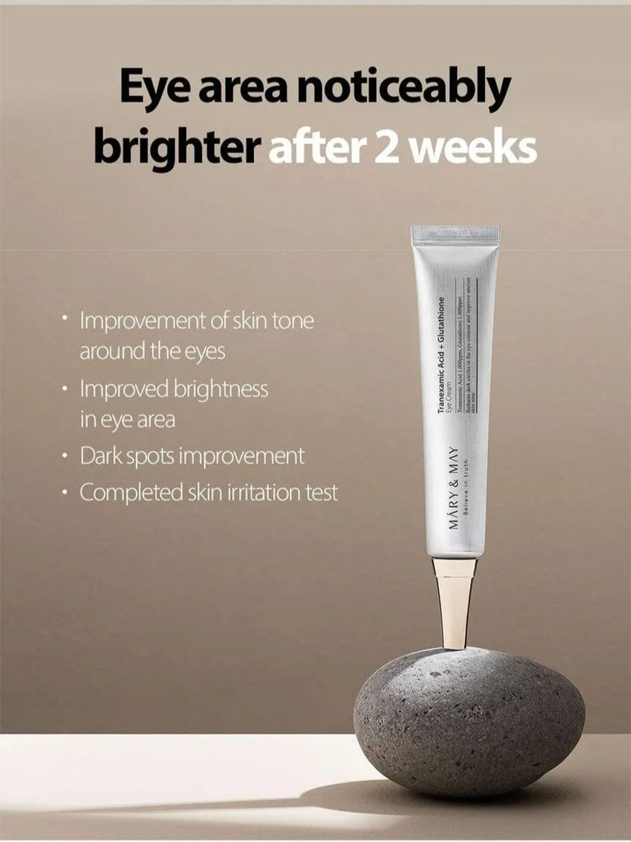 MARY&MAY Crème Contour des Yeux à l'Acide Tranexamique et au Glutathion
