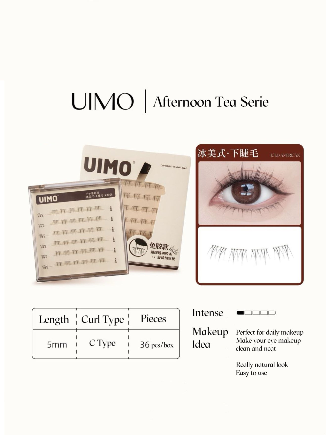 UIMO Faux cils Iced Americano (sous les yeux)